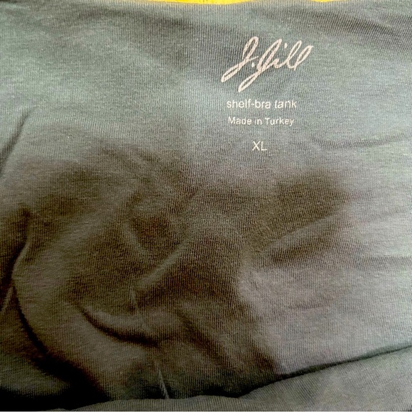 J. Jill sage green shelf-bra cotton tank. Size XL - Picture 3 of 3